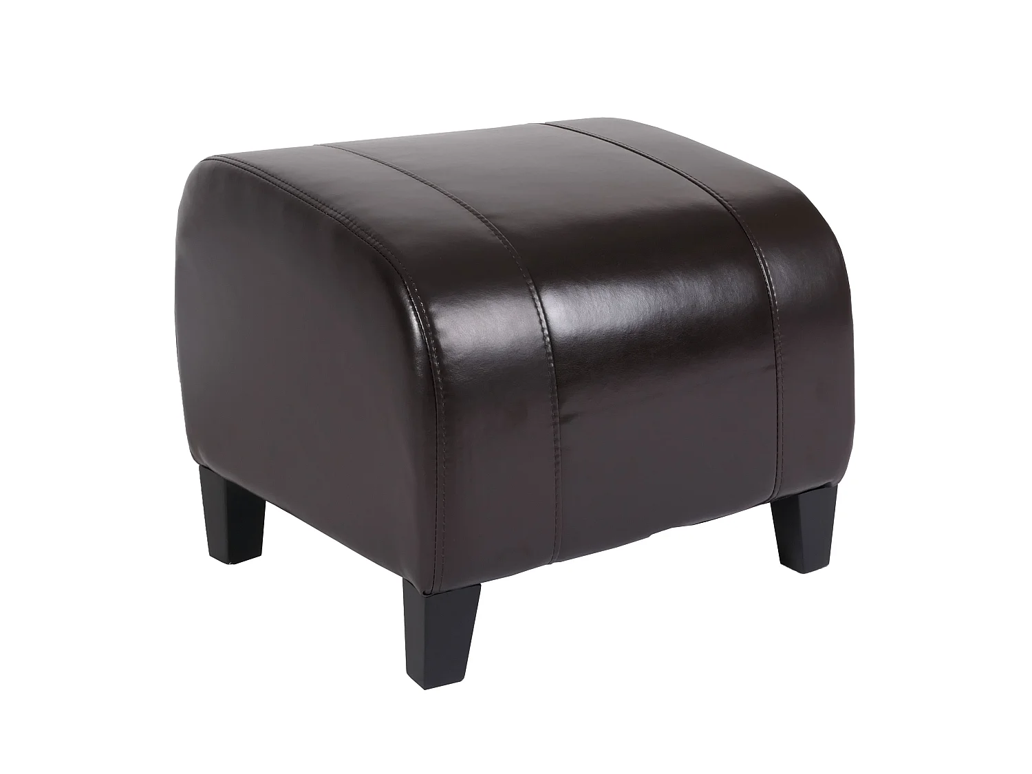 Piccolo poggiapiedi in pelle ottomano imbottito in legno sgabello per divano soggiorno poggiapiedi colore marrone comodo poggiapiedi per la decorazione della casa e relax