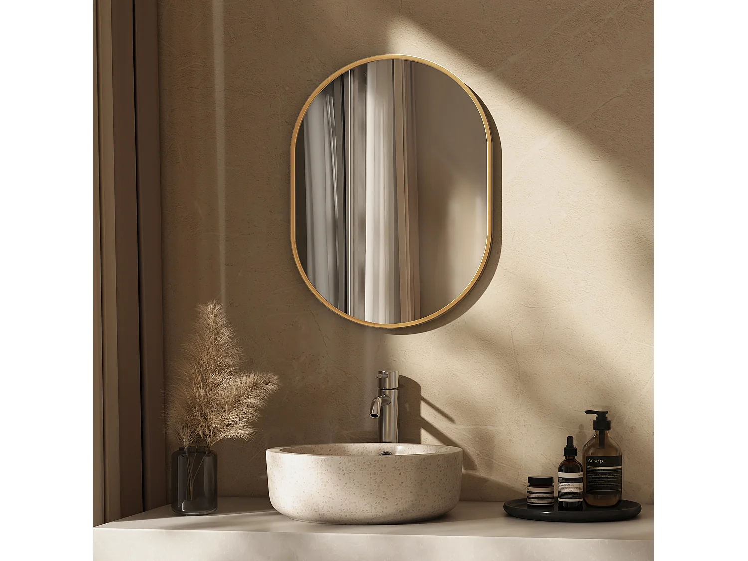 Specchio ovale da parete, 80 x 45 cm color Nero | Leroy Merlin