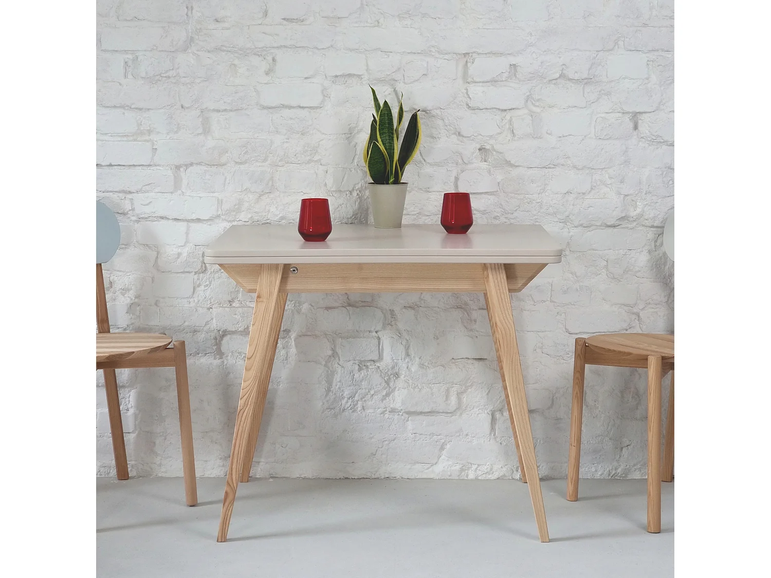 Tavolo da pranzo 140cm allungabile 200cm, Colore: Naturale, Dimensioni
